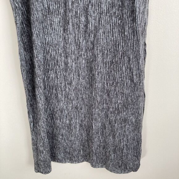 Zara Sweater Dress Womens Small Gray Ribbed Mockneck Sleeveless Maxi Soft - Picture 8 of 10